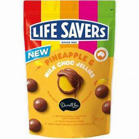 Gelées Life Savers à l'ananas et au chocolat au lait (AUS)